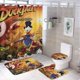 thumbnail image 1 of Patoaventuras theme 4 piece Shower Curtain Set With Rugs Waterproof Bathroom Decor Set Includes Bath Mat U shaped Rug Toilet Lid Cover And Curtain With Hooks, 1 of 6