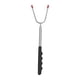 thumbnail image 3 of Barbacoa Carne Tenedor Portátil Metal Metal Kebab Pinchos Camping Cocina Picnic Negro, 3 of 5