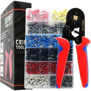Soliot - Crimpadora Alicate Prensa Ferrule + 1200 Terminales