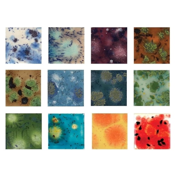 Mayco Crystal Glaze – Set de 12 colores en frascos de 118 ml