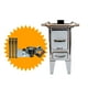 thumbnail image 1 of Cocina a leña enlozada 1 plato 55x35cm color Blanco Krisolt + Kit instalación, 1 of 3