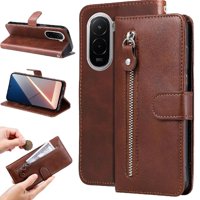 Gangxun - Funda Con Cremallera Para Xiaomi Poco M7 4G, Carcasa Cartera De Cuero Pu Con Soporte Y Tarjetero