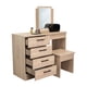 thumbnail image 4 of Mueble De Tocador Con Espejo 4 Cajones Y Silla 126x100x42 Cm Cafe claro y Blanco, 4 of 10