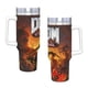 thumbnail image 4 of Doom Eternal Vaso aislado de acero inoxidable con asa, diseño temático, regalo para familia, amigos y fans; incluye pajita y encaja en el portavasos estándar, 40 oz, 4 of 6
