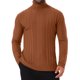 thumbnail image 1 of INSPIRE CHIC Suéteres de Cuello Alto para Hombre Color Sólido Cuello de Tortuga Suéteres de Punto Cálidos 2XL Marrón, 1 of 6