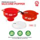 thumbnail image 2 of Recipiente para palomitas de maíz de microondas Stock Your Home de silicona, rojo, 3.5 L, 2 of 6