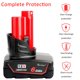 thumbnail image 4 of Batería Waitley de repuesto de 12 V, 6 Ah, paquete de 2 unidades para Milwaukee, 4 of 7