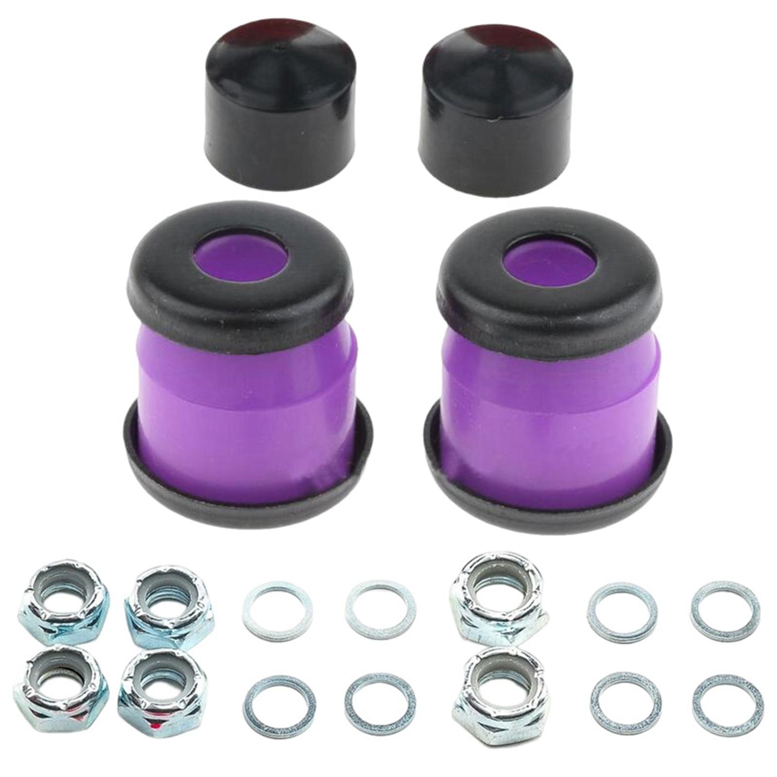 Magideal - Kit De Reconstrucción De Camión De Monopatín Universal, Arandelas De Buje, Copas De Pivote, Amortiguador, Patinetas Largas Para Exteriores, Accesorios , Púrpura 11 Mm