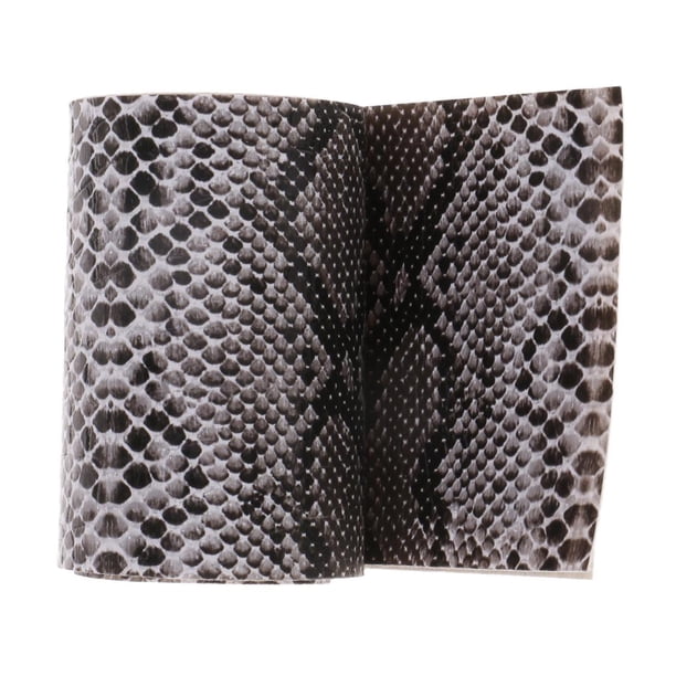 Simulación Piel de serpiente Caña de pescar Mango Decoración Herramienta de reparación de bricolaje Plata