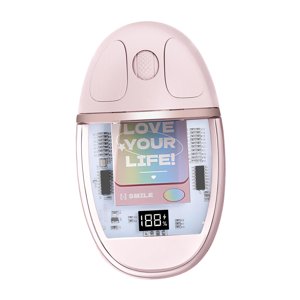 Bothyi - Ratón Inalámbrico Totalmente Transparente, Silencioso, Para Tableta, Portátil, Pc, Color Rosa