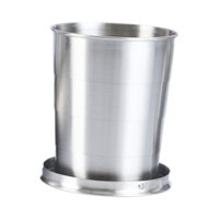 Ioensy - Taza Plegable Compacta Portátil Con Llavero Taza Plegable Para Viajes De Senderismo 250Ml 7,8 Cm X 8,8 Cm