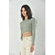 thumbnail image 3 of Polera Mujer Crop con Escote Detras Manga Larga Verde Talla M, 3 of 3
