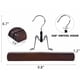 thumbnail image 2 of Colgadores para pantalones Amber Home Wooden, paquete de 10 unidades, madera de nogal, 2 of 7