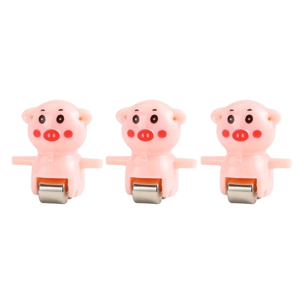 Accesorios de juguete de 3 posavasos, piezas de juego de pista eléctrica duraderas para subir escaleras, accesorios de juguete para interiores y exter , Cerdito