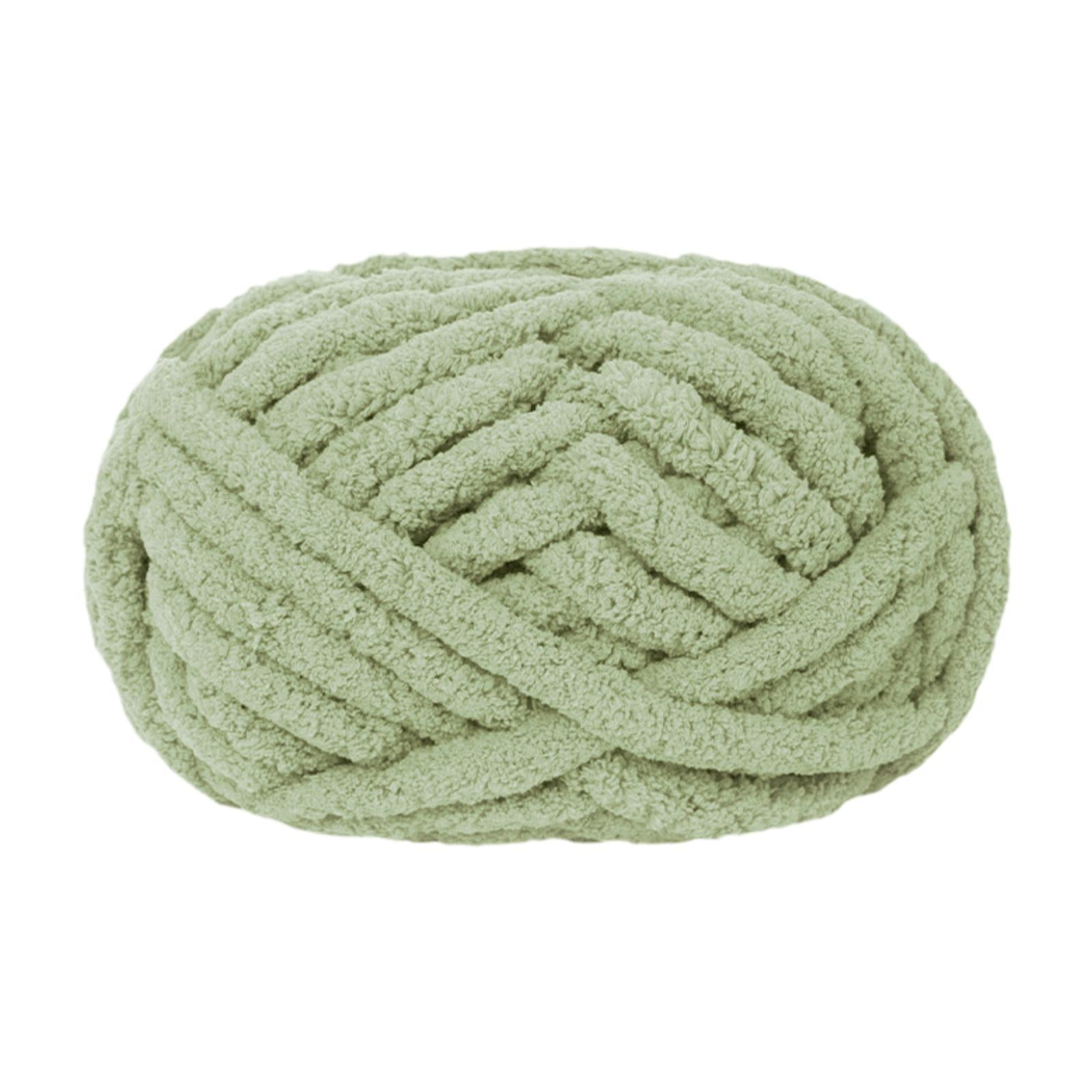 Magideal - Hilo De Lana Gruesa Para Ganchillo Tejido Manual Alfombras Cestas Camas Para Mascotas Poliéster Lavable Apto Para Creaciones De Invierno Regalos Artes Gris Verde