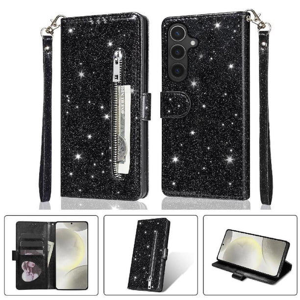 Funda para FOXDOCK Elegante funda Samsung Galaxy A36 Glitter con cremallera-Ideal para el uso diario
