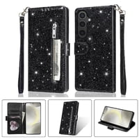 Funda Para Foxdock Elegante Funda Samsung Galaxy A36 Glitter Con Cremallera-Ideal Para El Uso Diario