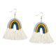 thumbnail image 3 of Joyería De Moda Borla Fringe Forma De Arco Iris Pendientes Colgantes De Gota Gris, 3 of 5