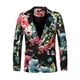 thumbnail image 1 of CHAQUETA DE TRAJE PARA HOMBRE INSPIRE CHIC Estampado Floral Solapa con Muesca Blazer Casual de Un Botón 42 Negro Azul, 1 of 8
