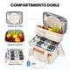 thumbnail image 4 of Tourit Lonchera Térmica Double Deck 23 latas 13L Expandible Beige, 4 of 6