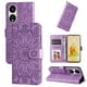 thumbnail image 2 of Funda tipo cartera FOXDOCK para OPPO Reno 8T 5G , diseño girasol en relieve, cuero PU, cierre magnético, soporte y tarjetero, 2 of 5