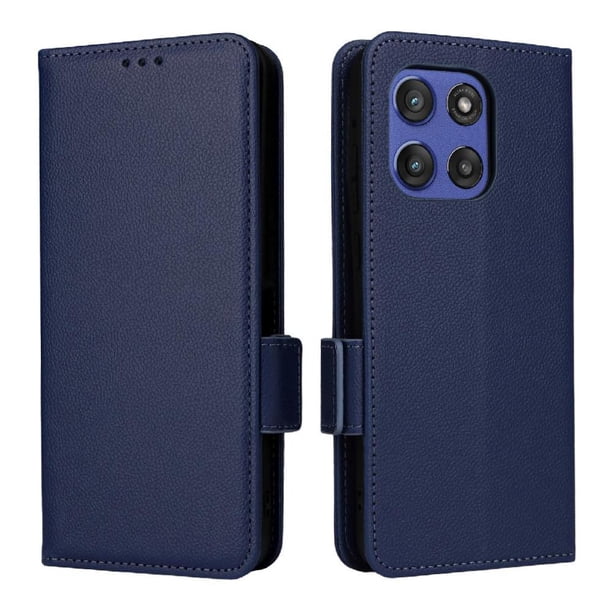 Funda Cartera para Motorola Moto G Stylus 5G 2025 Tapa Flip con Ranuras y Soporte Azul
