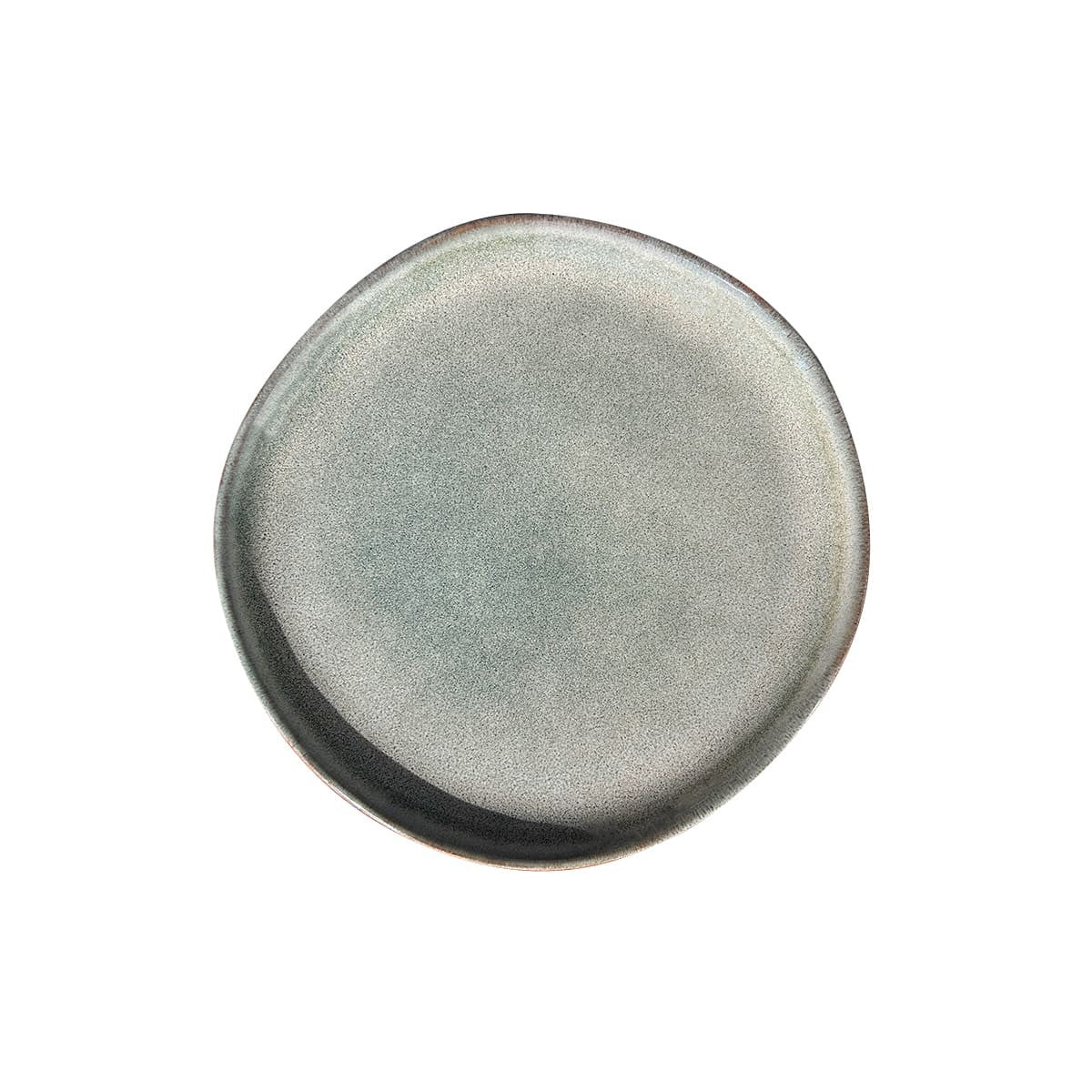 Mova - Set 6 Platos Redondo Ceramica 21 Cm Gris Linea Laos