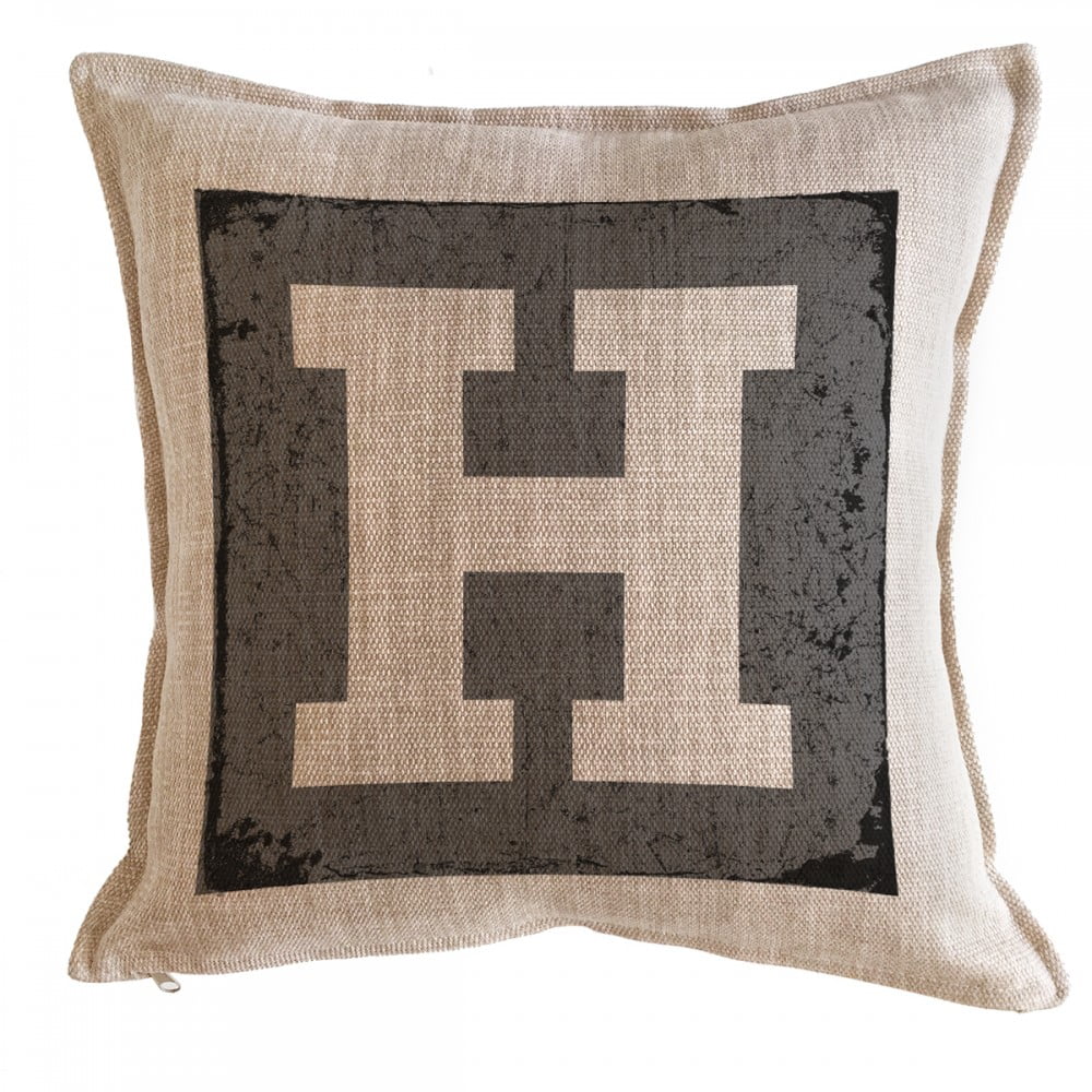 Tuyo Print - Cojín Letra Fondo Gris H 45x45