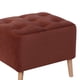 thumbnail image 2 of Pouf Lyon Tela Velvet Chocolate, 2 of 3