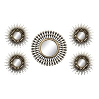 Genérico - Set 5 Pza Espejo Pared Decorativo Mural Rayos Sol Jhn
