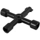 thumbnail image 1 of Llave multiusos de 4 vías, adecuada para la apertura de gabinetes de medidores de agua y gas, llave de gabinete multifunción, llave universal de 4 vías., 1 of 5