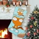 thumbnail image 1 of Kiff Tema: Calcetines de Navidad, fino lino blanco para colgar en escaleras y chimenea, decoración navideña para el hogar, regalo de Navidad. 45cm × 32cm, 1 of 5