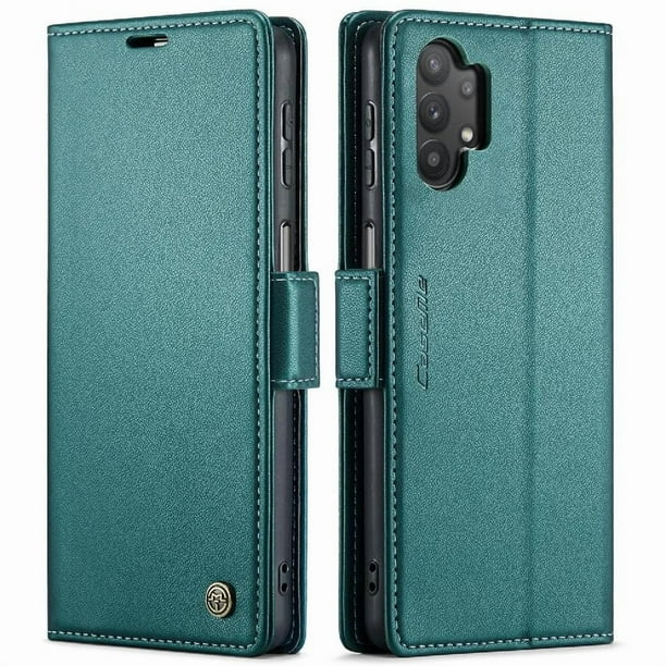 CaseMe tipo cartera Samsung Galaxy M32 5G con cierre magnético, RFID, tarjetero, soporte, carga inalámbrica