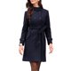 thumbnail image 1 of INSPIRE CHIC Abrigo de Doble Botonadura para Mujer con Cuello Alto, Gabardina de Longitud Media, Abrigo de Invierno con Cinturón, Talla S, Azul Oscuro, 1 of 6