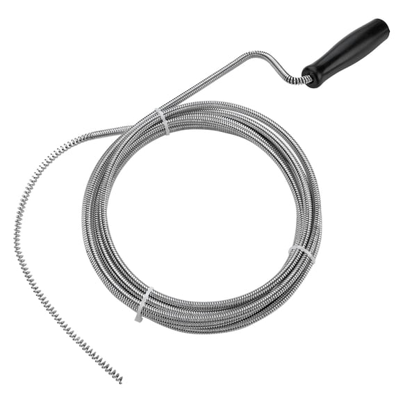 Cable desatascador MeasuPro de 3 m metálico para lavabo, tubería e inodoro