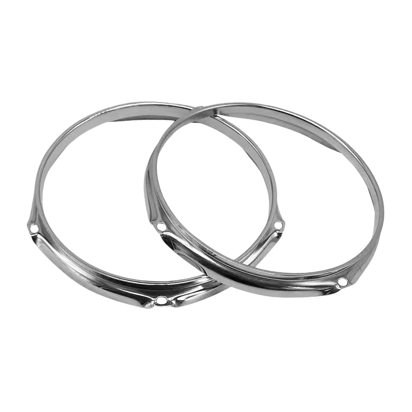 Magideal - 2x Buzgo De Bombo Set Lug Batter Batter Hoop Sturdy Percussion Instrument Accessors Rims De Tambor De Reemplazo Para Mejorar El Sonido , 14 Pulgadas 6 14 Pulgadas 6 Agujeros