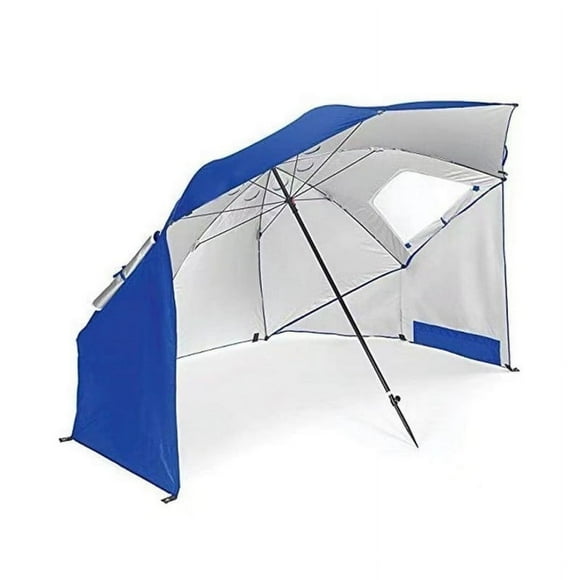Sombrilla Carpa Quitasol UV Camping o Playa con Funda, 2.4M, Azúl
