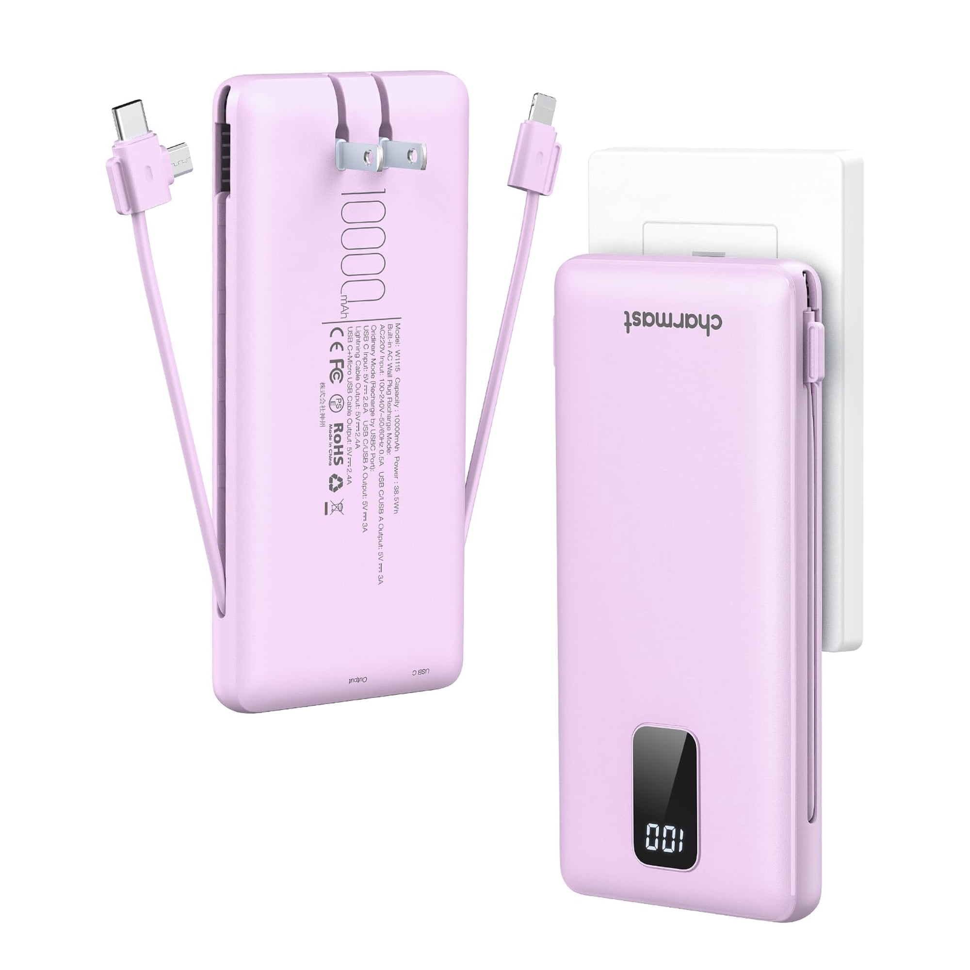 Cargador Portátil Charmast Power Bank De 10000 Mah Para Iphone/samsung