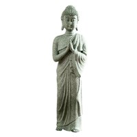 Magideal - Escultura Coleccionable De Piedra Figuras De Meditación Hechas A Mano Para El Hogar, Estatua De Buda De Adorno Para Porche, Sala De Estar , Stand 01