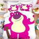 thumbnail image 2 of Strawberry Bear Quilt Cover, Anime Full Cartoon, Skin Friendly, Breathable, Cute Printed Bedding, Warm Bedding, 2 of 5