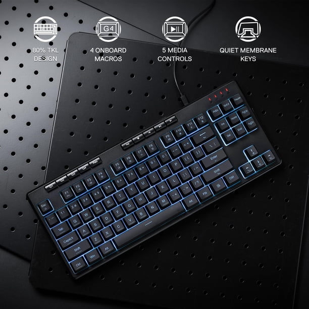 Teclado para juegos de membrana RGB con cable Redragon K516 Shiva