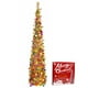 thumbnail image 1 of Árbol de Navidad UHAPEER plegable de 1,8 m con soporte dorado, 1 of 3