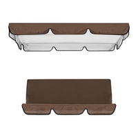 Ioensy - Kit De Cubierta Para Toldo Para Silla Columpio De Jardín, Accesorios, Toldo 195X125X15Cm, Resistente Al Sol, Marrón