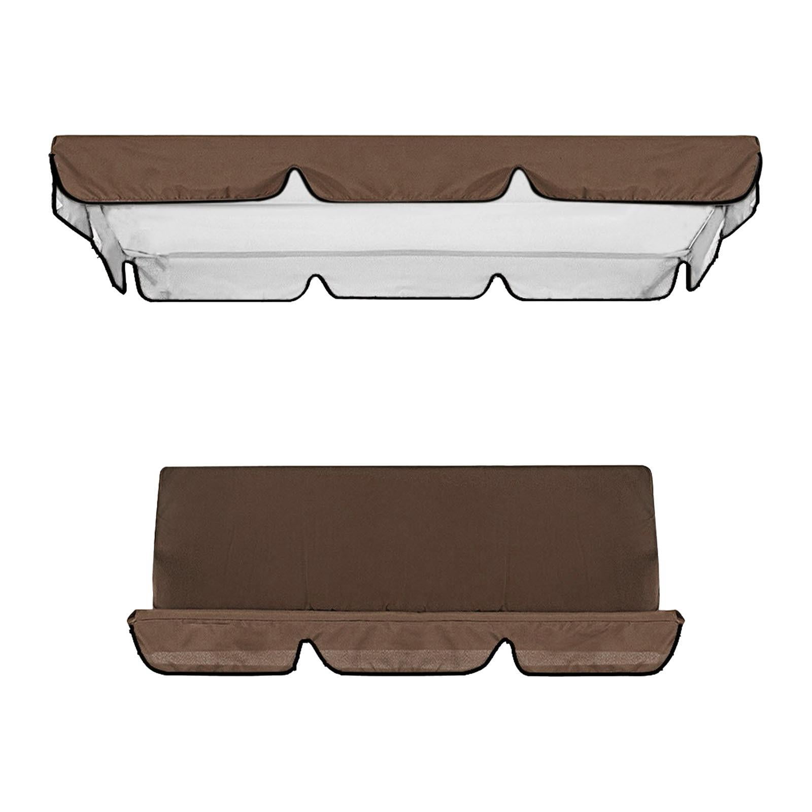 Magideal - Juego De Cubierta De Repuesto Para Columpio De Patio Al Aire Libre, Para Días Lluviosos, Sol Intenso, Funda De Asiento, 59 X 19,6 X 4 Pulgadas, Imperm Marrón