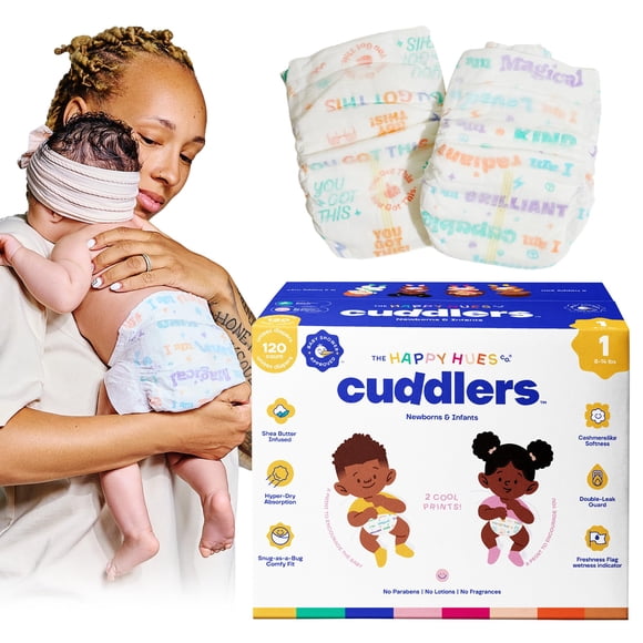 Pañales Desechables The Happy Hues Cuddlers Talla 1 Paquete de 120