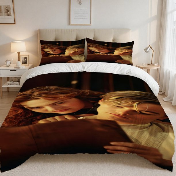 3pcs Titanic Rose and Jack Print Bedding Set | 100% Polyester Soft Skin-Friendly