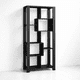 thumbnail image 1 of Estantería Prisma Noir Librero Geométrico Moderno 39x80x180 - Negro, 1 of 7