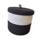thumbnail image 1 of Cesta de cuerda tejida con tapa, cesta para la colada, cesta para la habitación del bebé, 25 x 23 cm, organizador, redonda para juguetes, hogar, baño,, 1 of 5