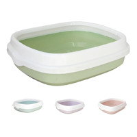 Genérico - Arenero Para Gatos Con Pala Recogedora Pequeña 40X33X12 Cm Verde