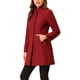thumbnail image 4 of INSPIRE CHIC Abrigo de Mujer de Largo Medio con Cuello Mao, Abotonado, Abrigo de Invierno con Bolsillos Inclinados y Forro Completo Rojo Oscuro M, 4 of 6